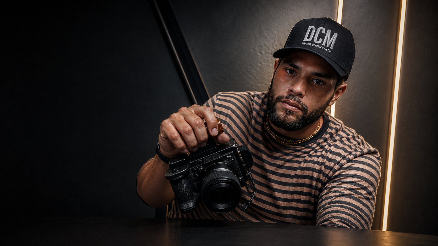 Carlos Dior with a DCM camera